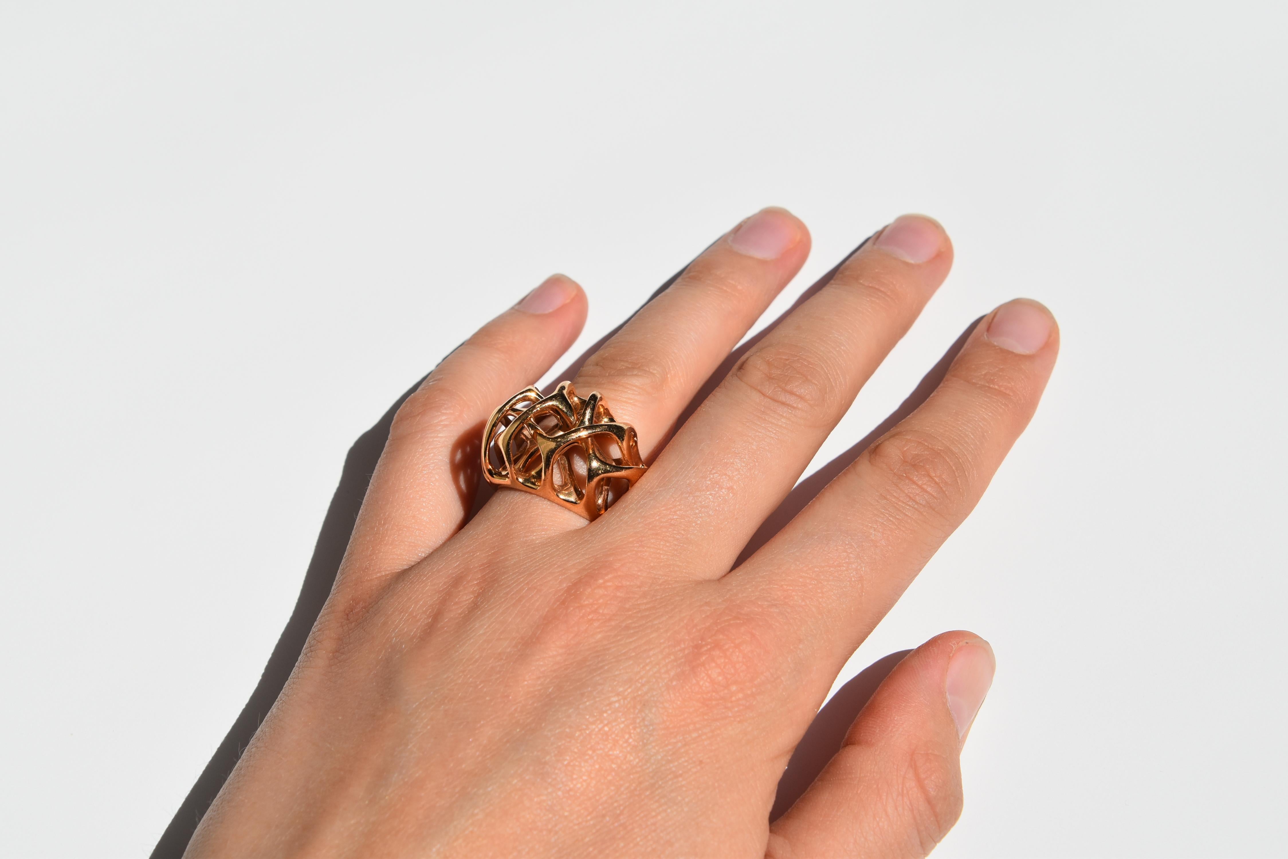 Anello a reticolo in oro rosa Schullin Wein in vendita 3