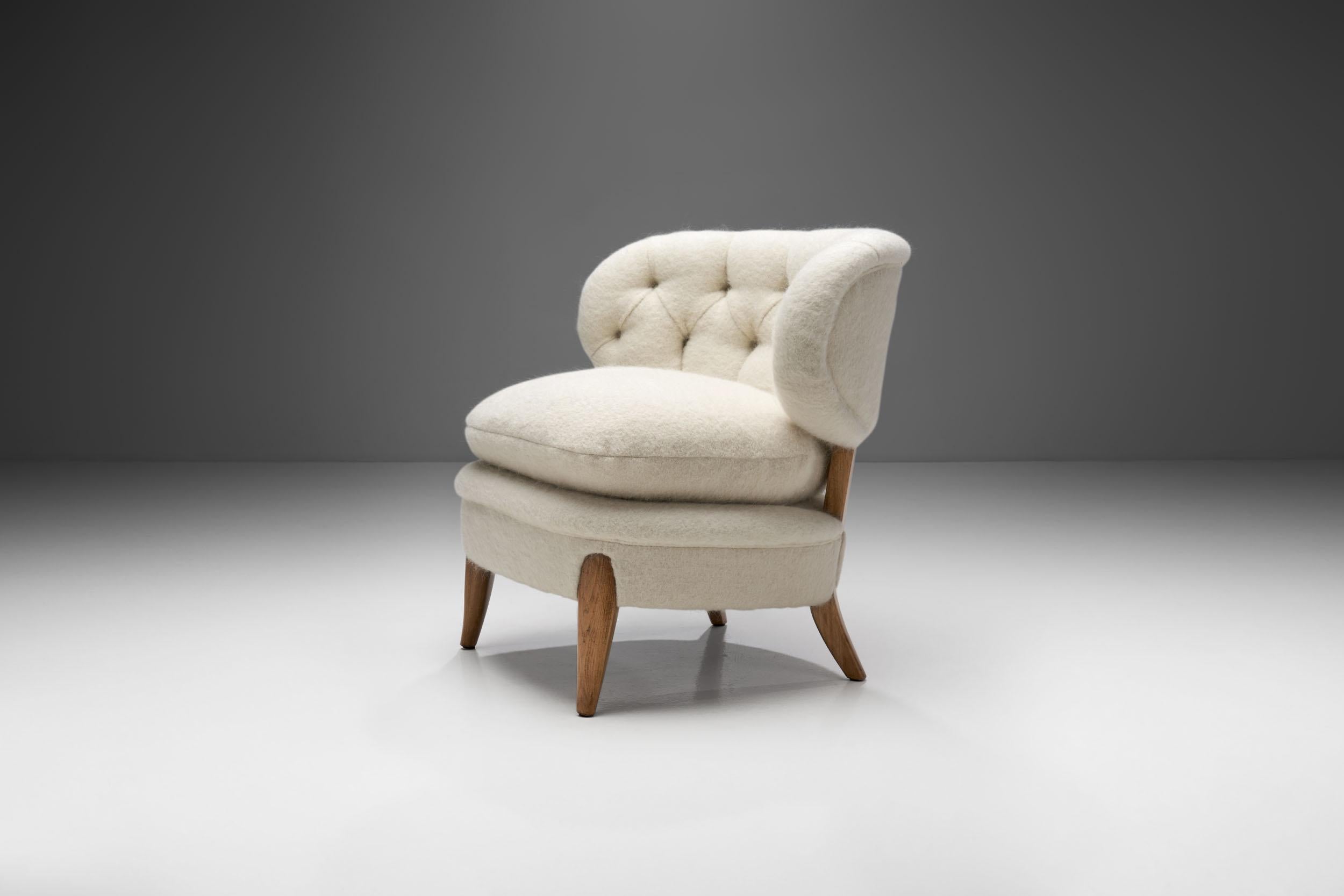 Swedish “Schulz” Lounge Chair by Otto Schulz for Jio Möbler Jönköping, Sweden 1940s