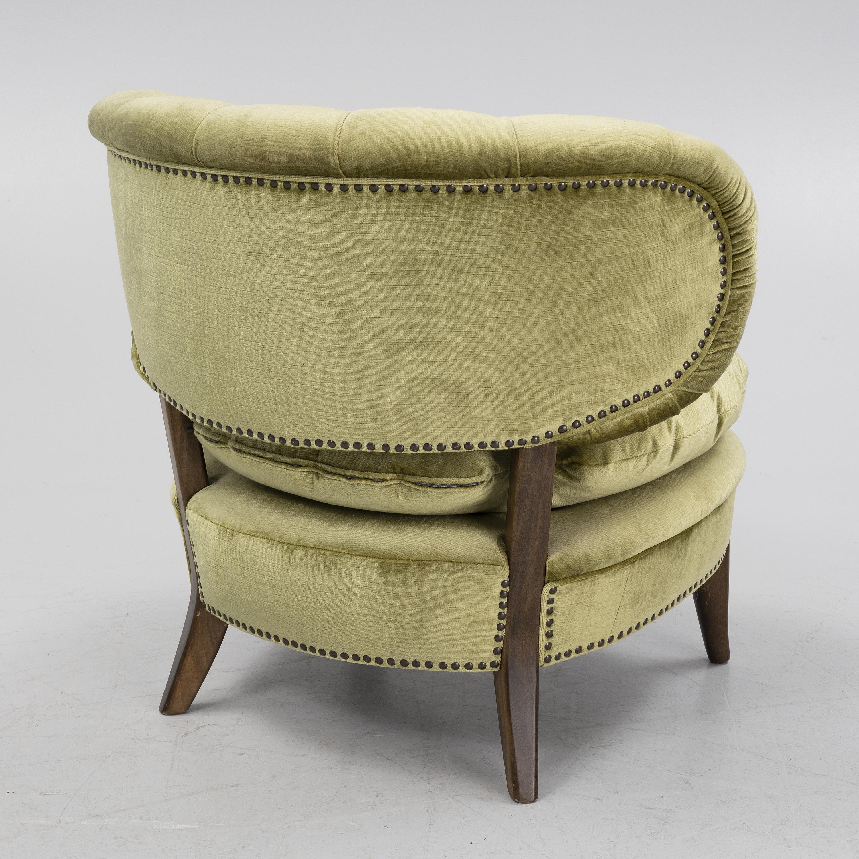 Swedish “Schulz” Lounge Chair by Otto Schulz for Jio Möbler Jönköping, Sweden, 1950 For Sale