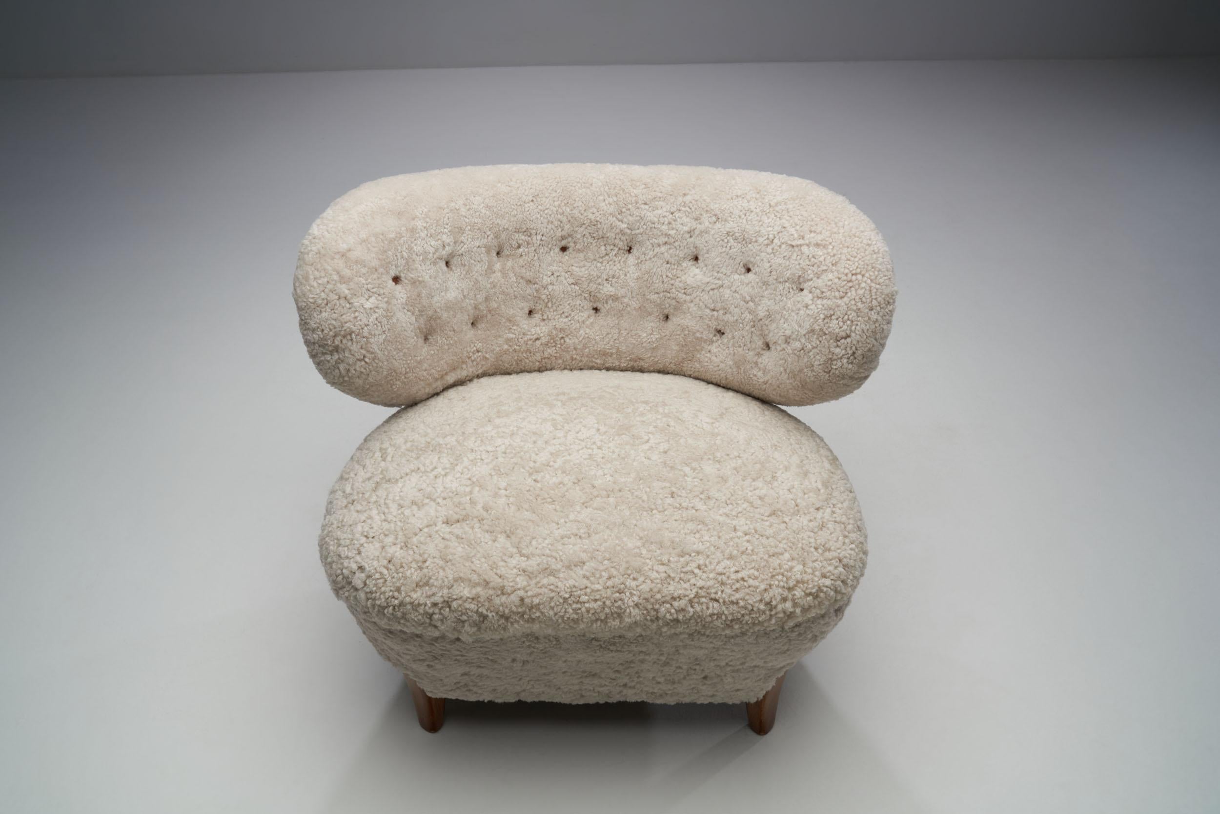 “Schulz” Lounge Chair by Otto Schulz for Jio Möbler Jönköping, Sweden circa 1940 1