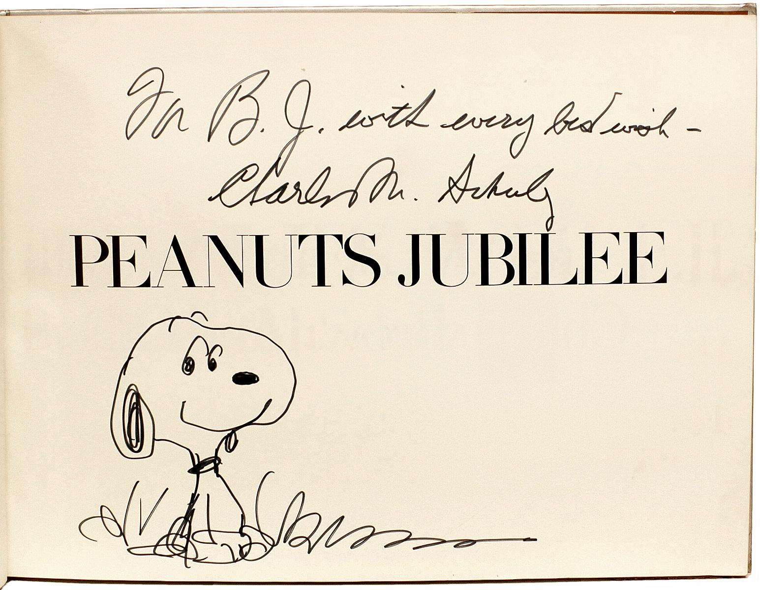 SCHULZ - Journée des noix de paon - Première édition INSCRITE AVEC UNE DRAWING OF SNOOPY ! Bon état - En vente à Hillsborough, NJ