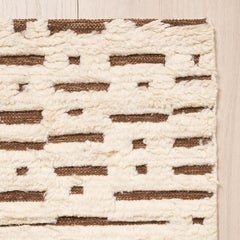 Schumacher Abstract Ikat 8' x 10' Rug In Ivory & Brown