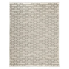 Tapis Schumacher Ikat abstrait 9'' x 12'' I/O en pierre