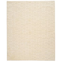 Abstract Ikat Rug in Ivory, 6x9'