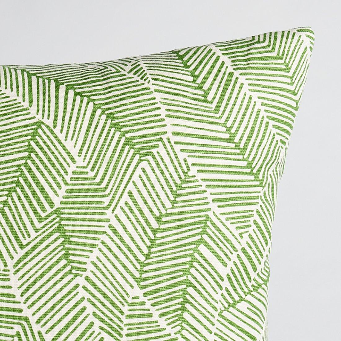 This pillow features Abstract Leaf with a Knife Edge finish. Dense foliage is pared down to a graphic play of lines in this chic, abstracted pattern. Pillow includes a feather/down fill insert and hidden zipper closure.

*If out of stock,