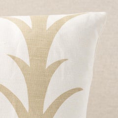 Schumacher Acanthus Stripe in Sand 30" x 14" Pillow