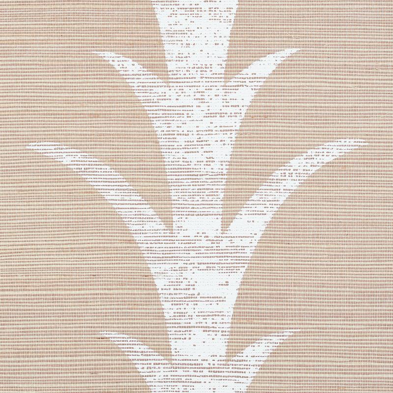 Chinese Schumacher Acanthus Stripe Sisal Wallpaper In Fog & Chalk For Sale