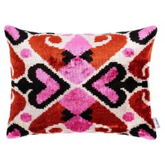 Schumacher Adana Silk Velvet in Pink & Orange 20" x 16" Pillow