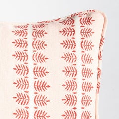 Schumacher Alva Hand Block Print Pillow In Blush