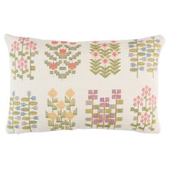 Schumacher Annika Floral Tapestry 18x12" Pillow in Multi/Ivory