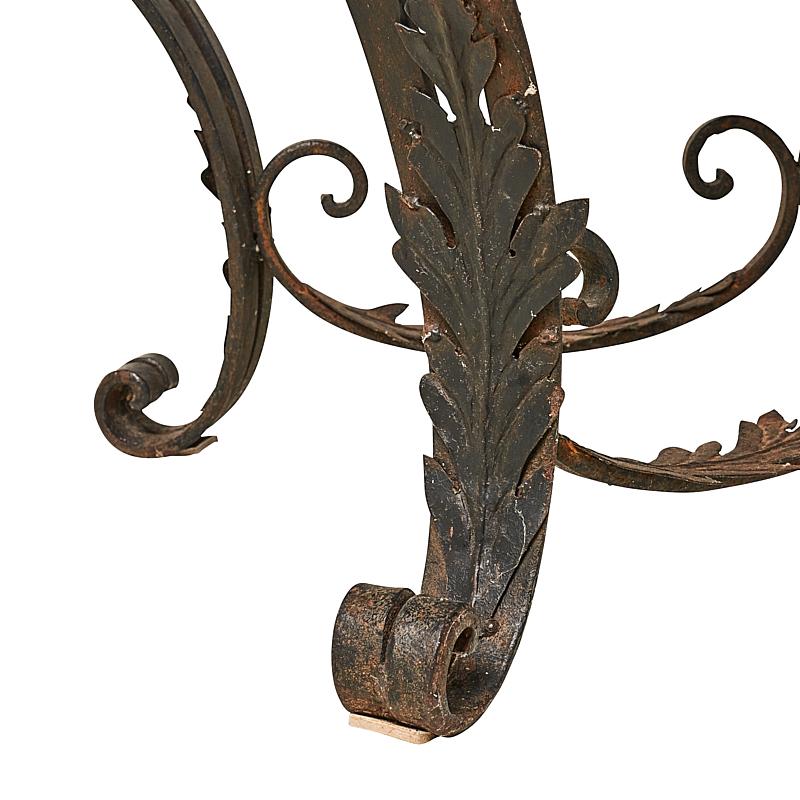 Schumacher Antique 19th Century Wrought Iron Console In Good Condition For Sale In New York, NY