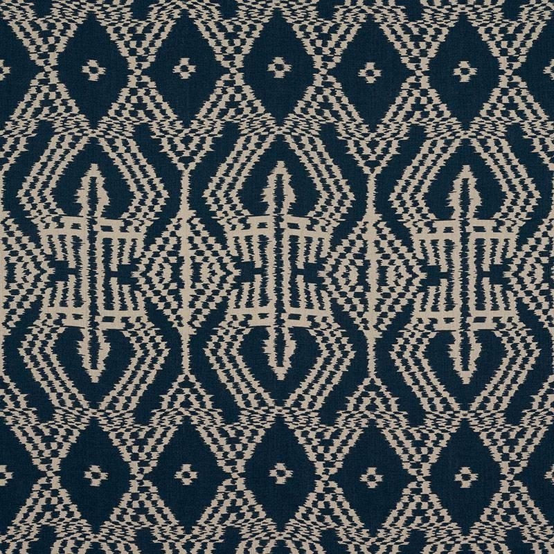 XXIe siècle et contemporain Oreiller en lin à deux faces Asaka Ikat à imprimé contemporain anthracite pour Schumacher en vente