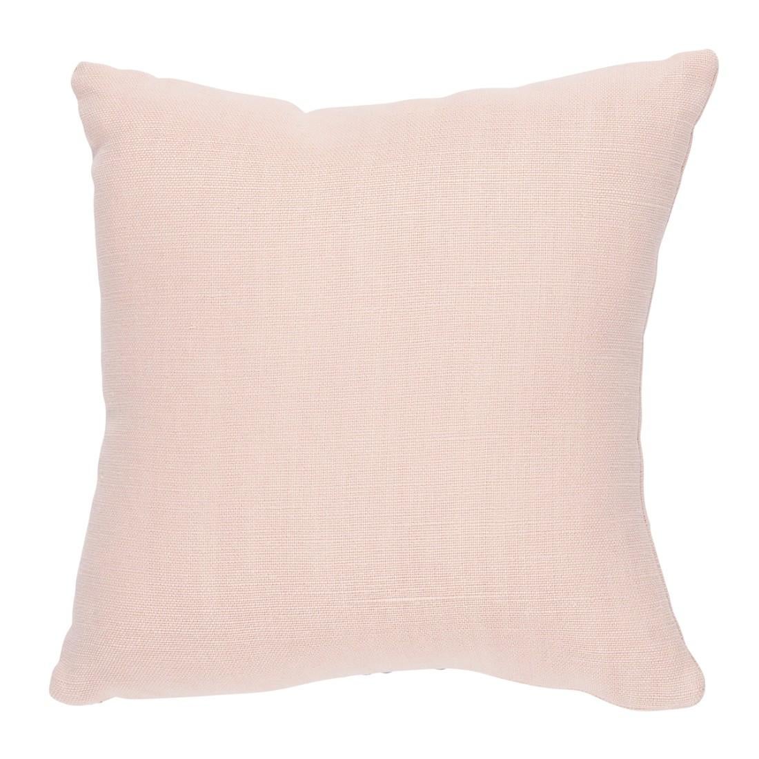 This pillow features Ashoka Tape with a Knife Edge finish. With a winding, embroidered floral design accentuated with French Knots, Ashoka Tape adds an element of handcrafted beauty. Body of pillow is Piet Performance Linen. Pillow includes a