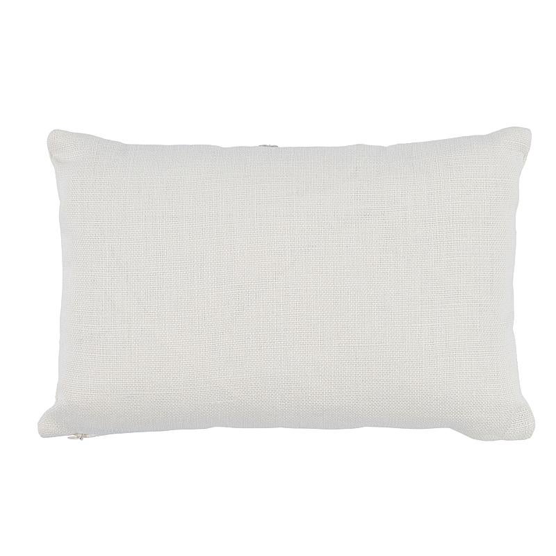 Bohemian Schumacher Ashoka Lumbar Pillow in Ivory & Blue For Sale