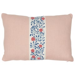 Schumacher Ashoka Lumbar Pillow in Rose Quartz