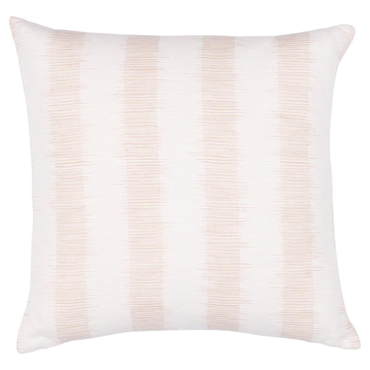 Schumacher Attleboro Ikat 20" Pillow in Natural For Sale