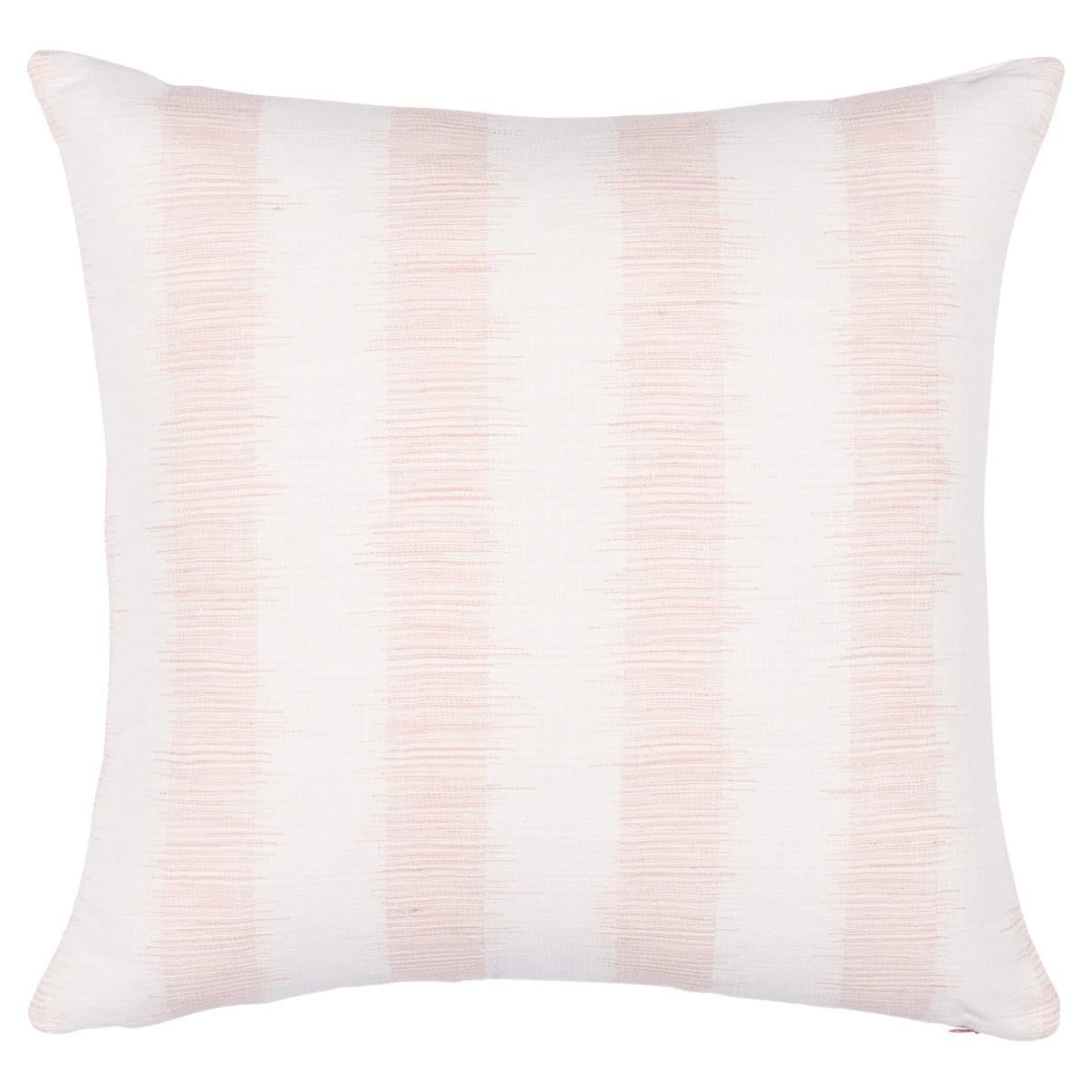Schumacher Attleboro Ikat 22" Pillow in Blush For Sale