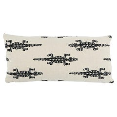 Schumacher Baracoa Embroidery Pillow In Black