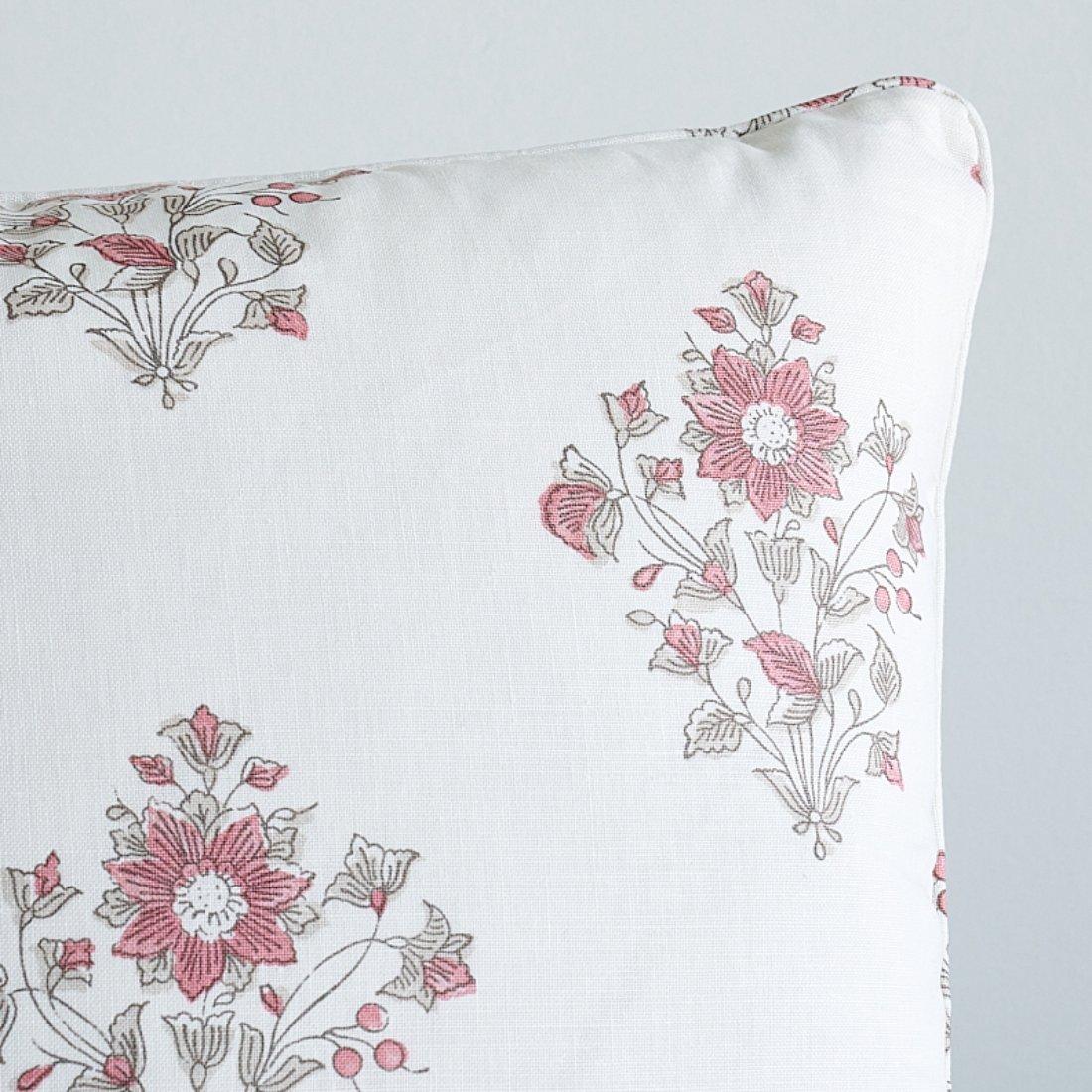 This pillow features Beatrice Bouquet by Matthew Patrick Smyth with a self welt finish. Adapted from an antique Indian woodblock print discovered in a textile archive, this interpretation by Matthew Patrick Smyth is as charming as it is