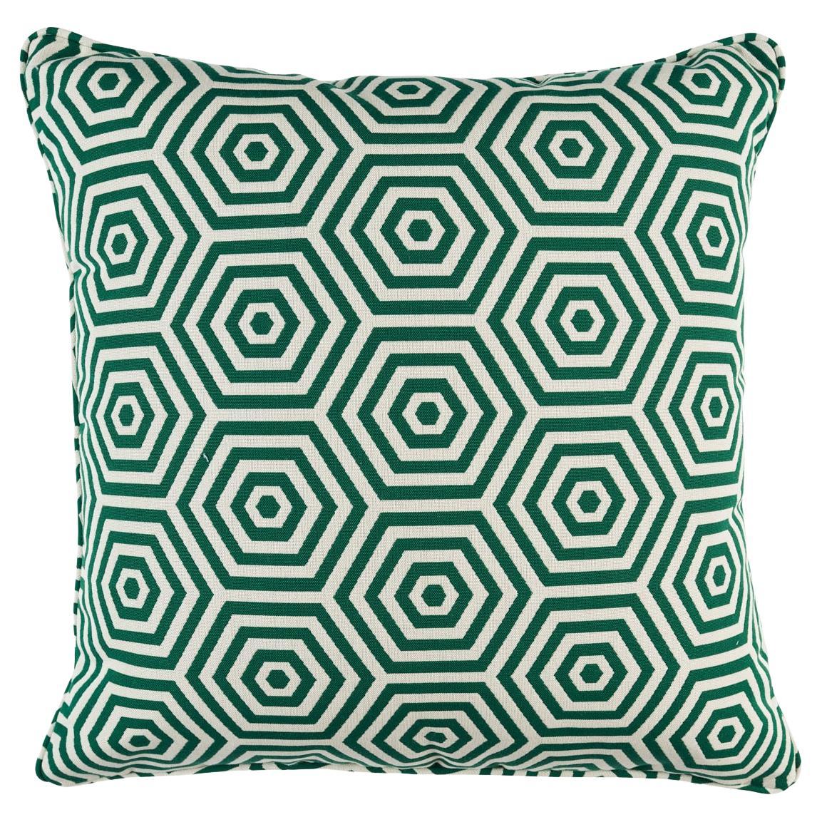 Schumacher Bees Knees I/O 20" Pillow in Emerald For Sale