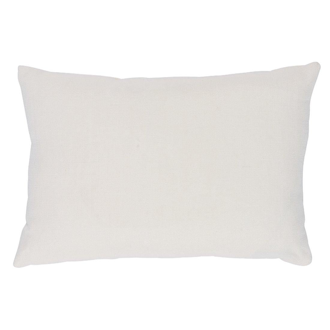 This pillow features Berkeley tape. This nubby and textural linen-cotton blend has a wonderful weight and hand—it's a versatile building-block fabric. Subtle variations are part of its inherent natural beauty. Body of pillow is Barnett. Pillow