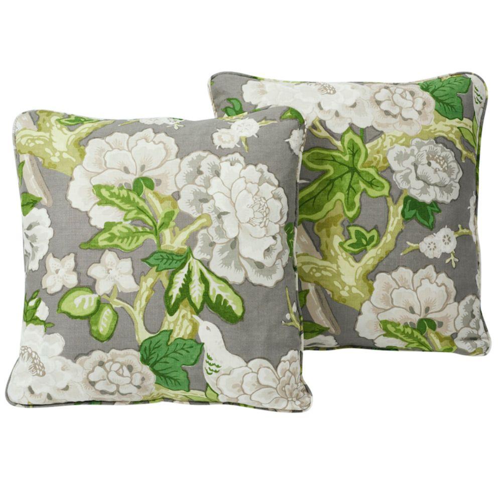 Expressionist Schumacher Bermuda Blossoms 18” Pillow For Sale