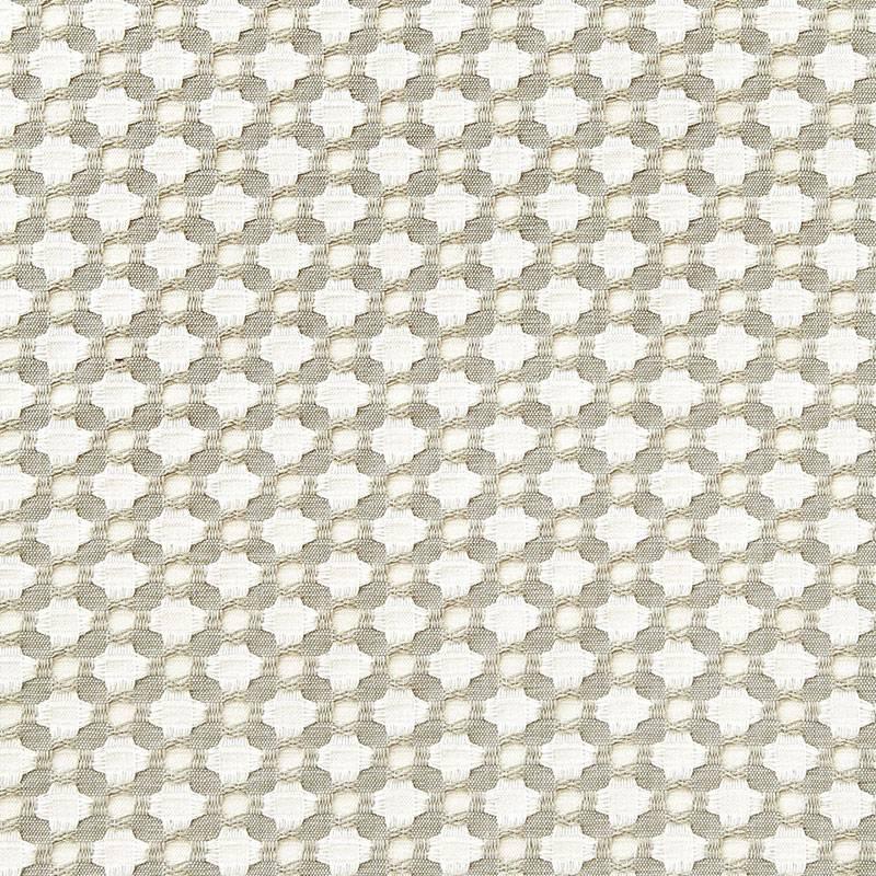 Contemporary Schumacher Betwixt Geometric Textural Woven White Two-Sided 18