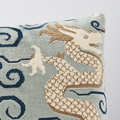 Schumacher Bixi Velvet 30" x 14" Pillow in Celestine