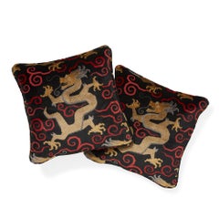 Schumacher Bixi Velvet Onyx Two-Sided Pillow