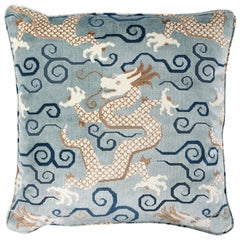 Schumacher Bixi Velvet Pillow in Celestine