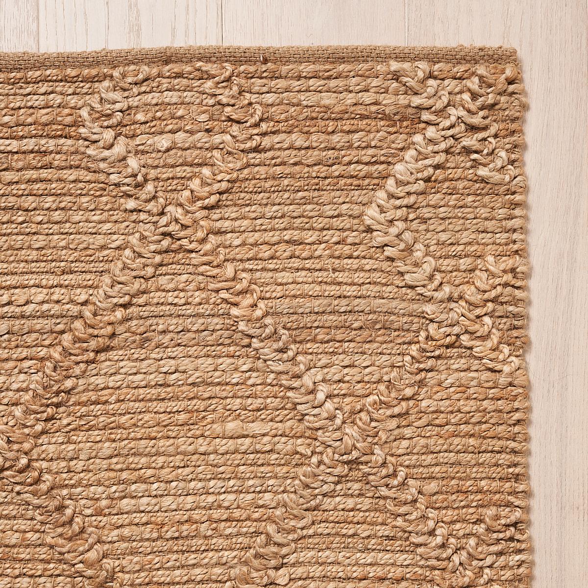 This rug will ship in December. A substantial flatweave made of 100% jute, Branson offers a textural lattice design with fabulous tonal variations. Inspired by our Branson Embroidery fabric, this stylish geometric pattern is equally at home in
