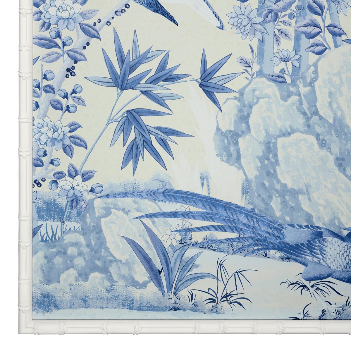 Our wallpaper panels are gorgeous enough to frame—and we’ve done all the work for you. Resized to capture the most alluring portions of the original design by Miles Redd, this art panel is based on a rare 18th-century document. Done in blue and
