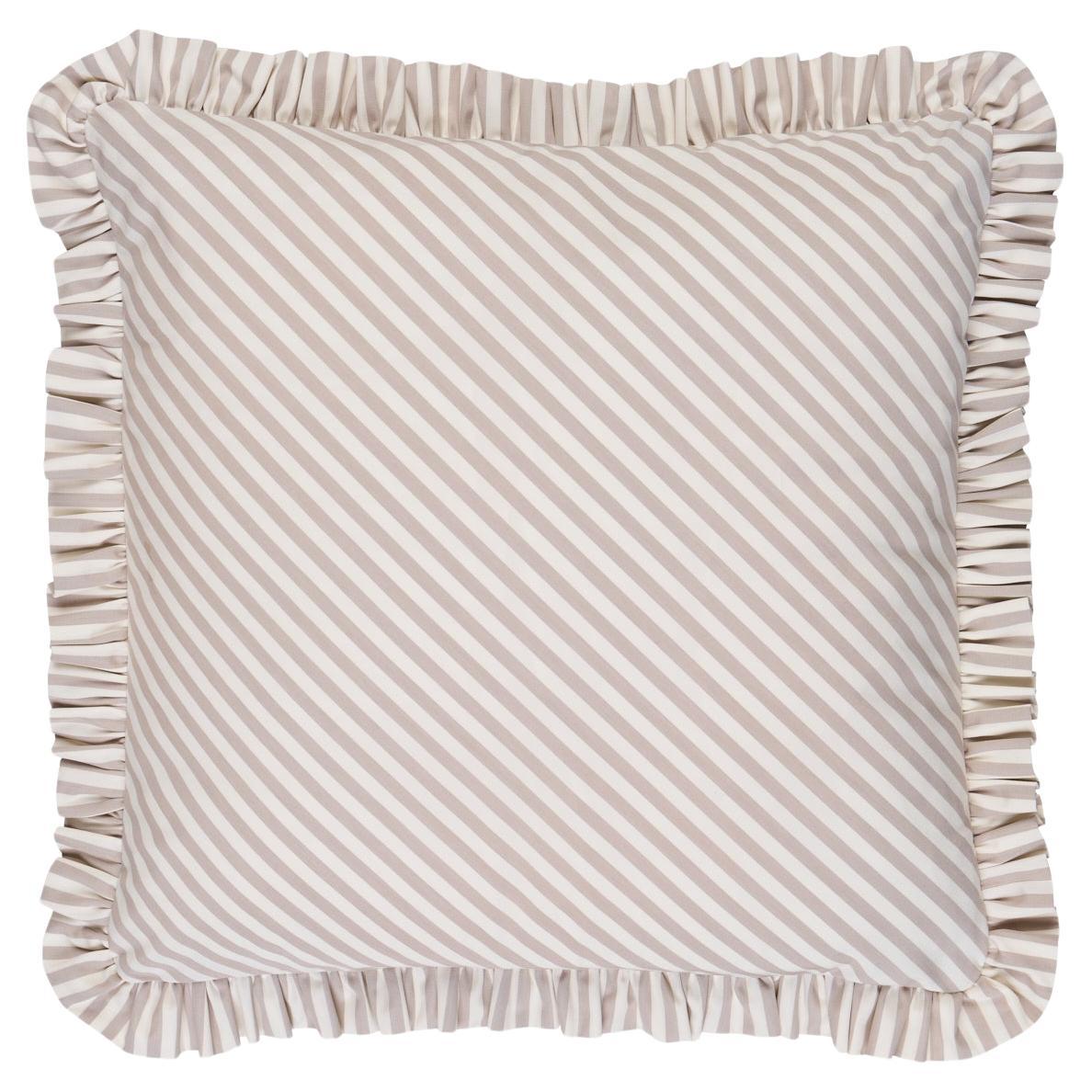 Coussin à rayures Brigitte 14 " en vente