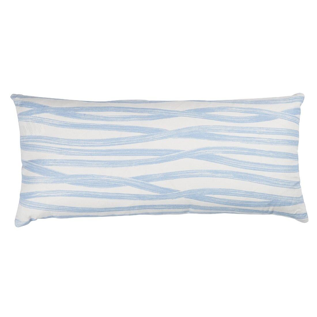 Schumacher Brushstrokes 30" Pillow In Sky