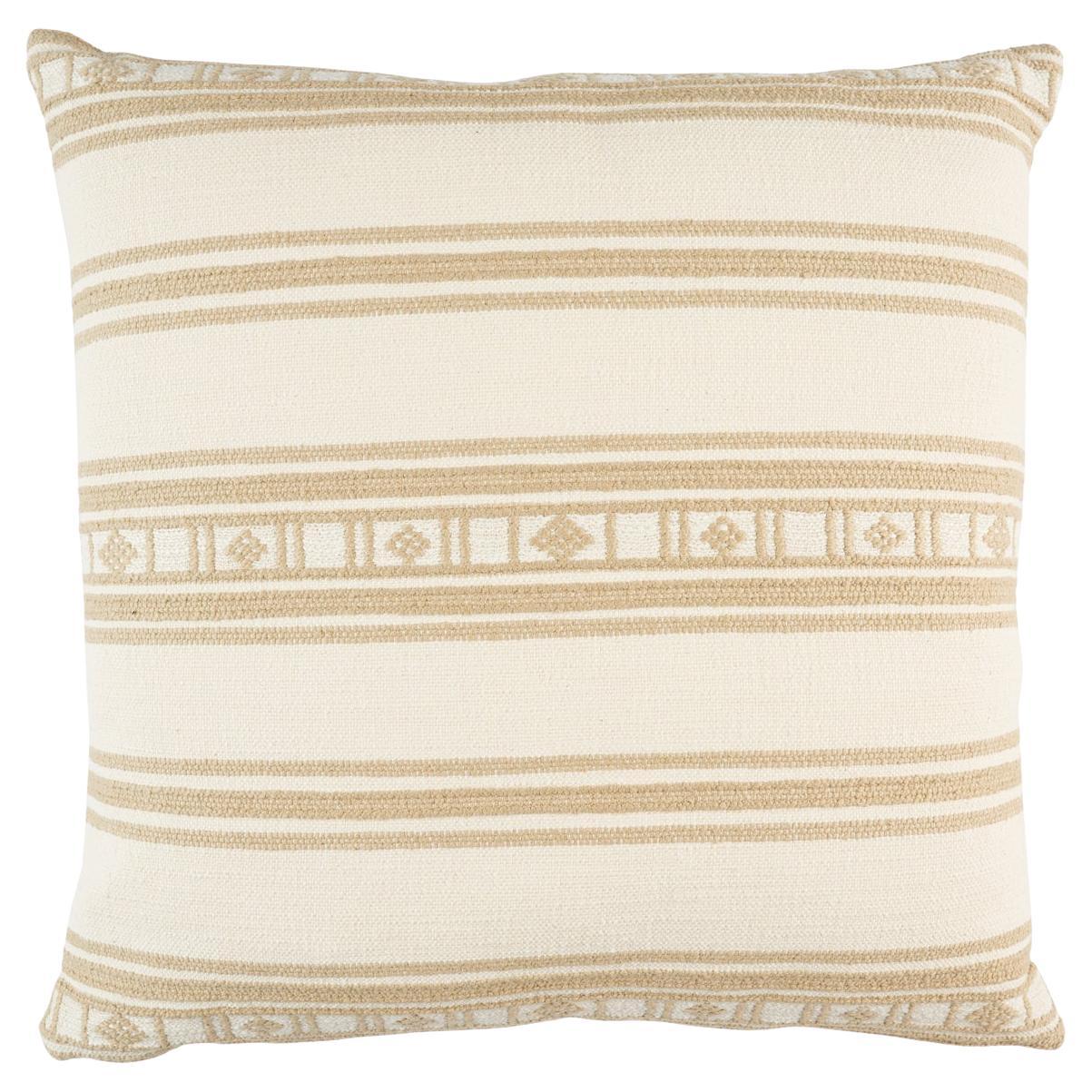 Schumacher Buena Vista 22" Pillow in Wheat For Sale