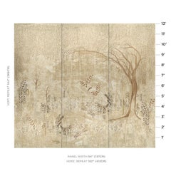 Schumacher by Colette Cosentino Bisou Wallpaper Mural in Gold