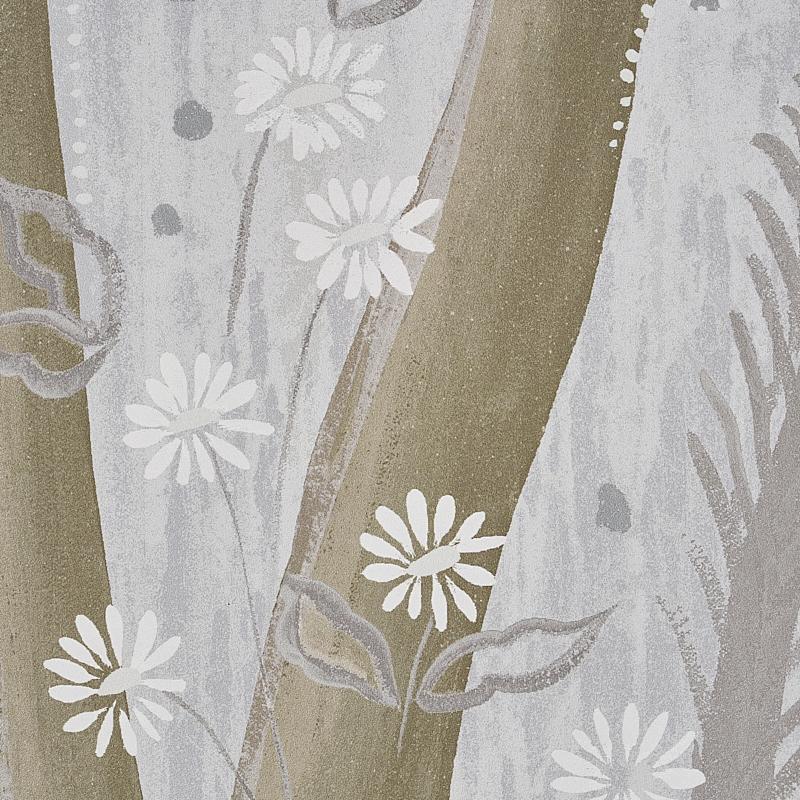 Regency Schumacher by Colette Cosentino Brindille Carta da parati murale color tortora in vendita
