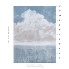 Schumacher by Colette Cosentino Sirene Wallpaper Mural in Dusk