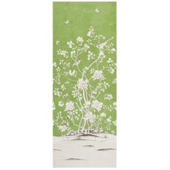 Schumacher by Mary McDonald Chinois Palais Wallpaper Mural in Lettuce Green