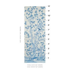 Schumacher by Miles Redd Brighton Pavilion Wallpaper Mural in Blue