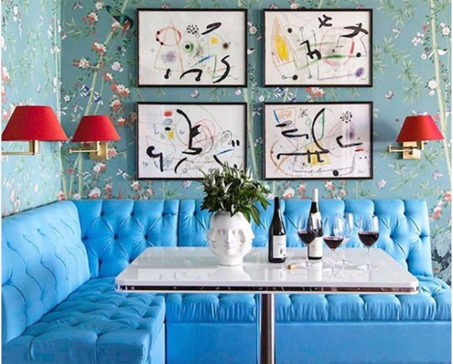 XXIe siècle et contemporain Schumacher par Miles Redd, peinture murale de pavillon de Brighton en émeraude en vente