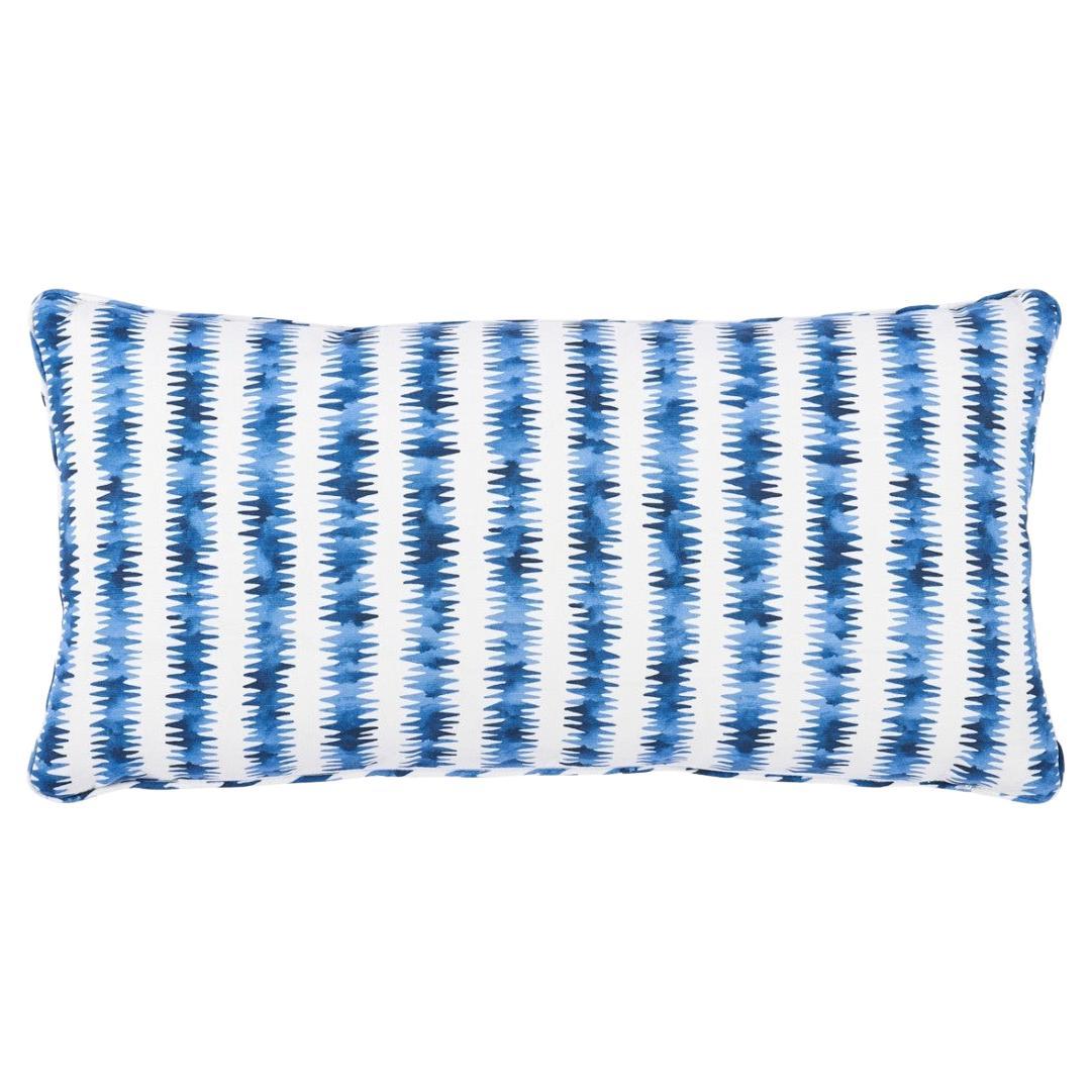 Schumacher Cardiogram in Oxford Blue 20" x 12" Lumbar Pillow For Sale