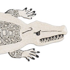 Schumacher by Charlap Hyman & Herrero Caiman Rug in Natural & Black