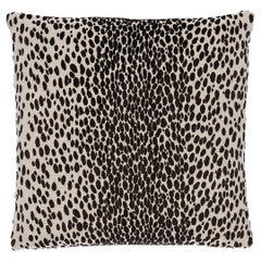 Schumacher Cheetah Velvet 22" Pillow in Java