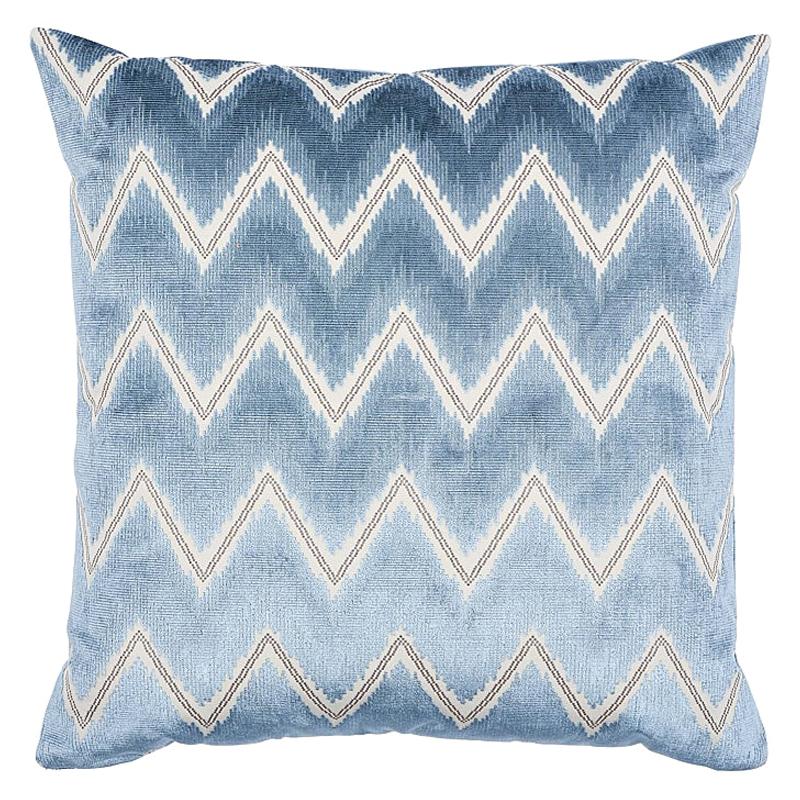 Coussin Schumacher en velours à chevrons de 46 cm en vente