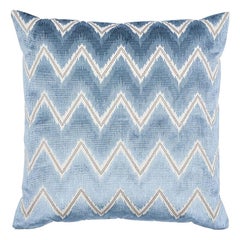 Schumacher Chevron Velvet 20" Pillow