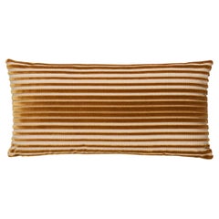Schumacher Chimay Streifen Samt 24x12" Kissen in Bronze