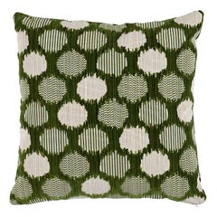 Schumacher Cirque Velvet 22" Pillow in Green