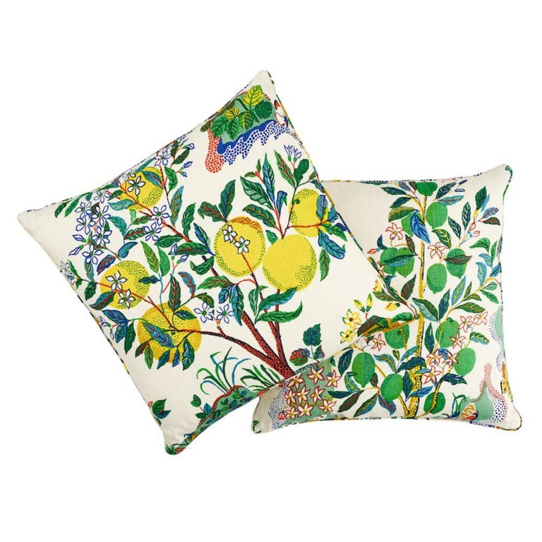 Schumacher Citrus Garden 22" Pillow For Sale at 1stDibs