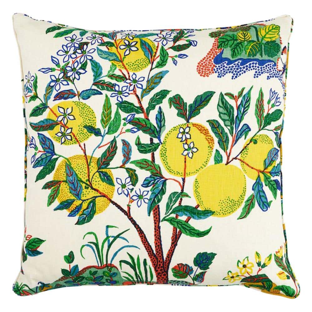Schumacher Citrus Garden 22" Pillow For Sale at 1stDibs